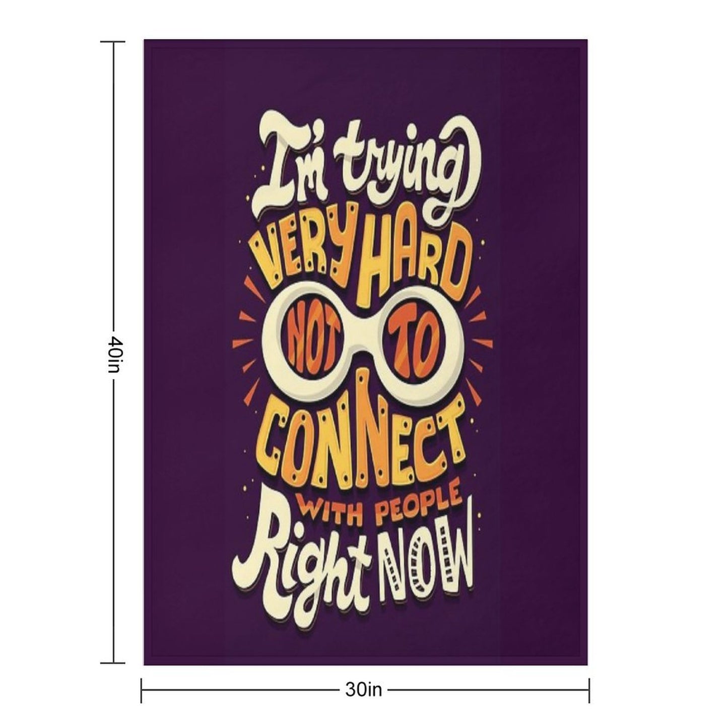 Not to Connect with People Compact Throw Blanket