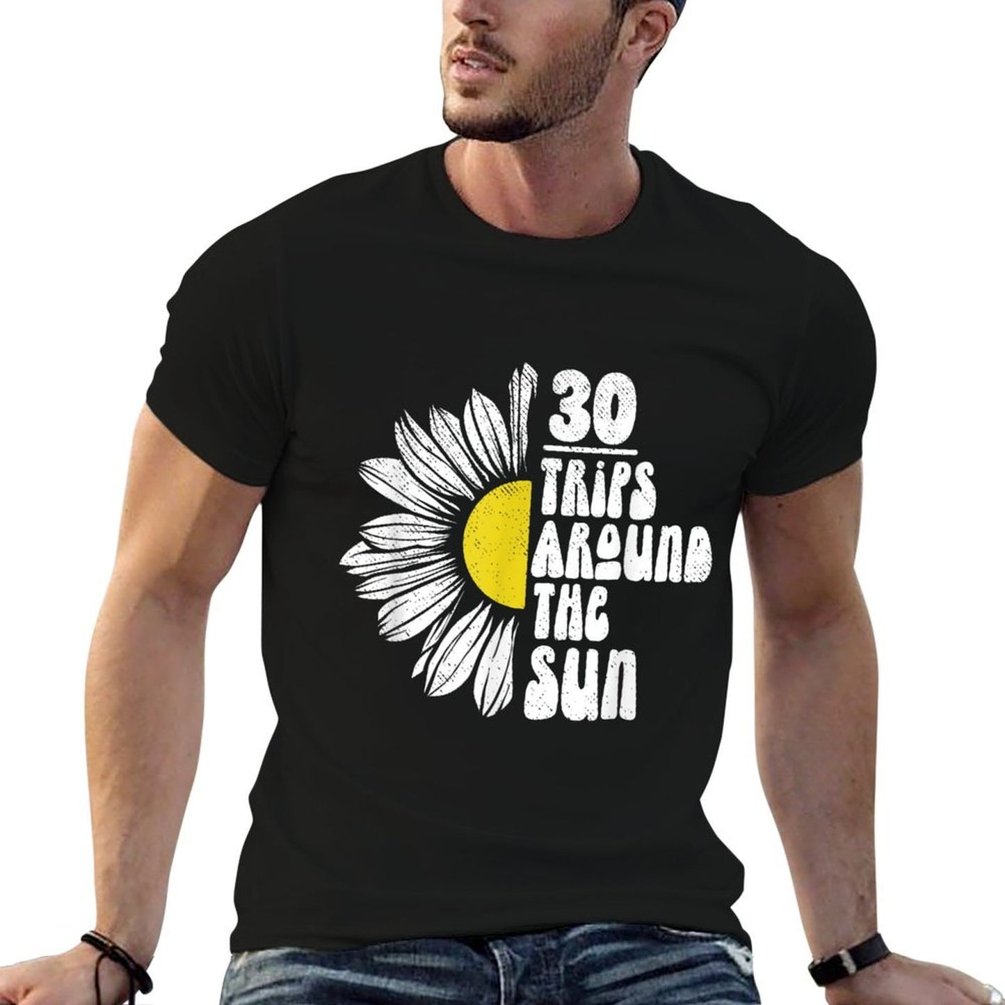 Thirty Trips Around The Sun 30 Year Old Retro 30th Birthday Eco-friendly Material T-Shirt