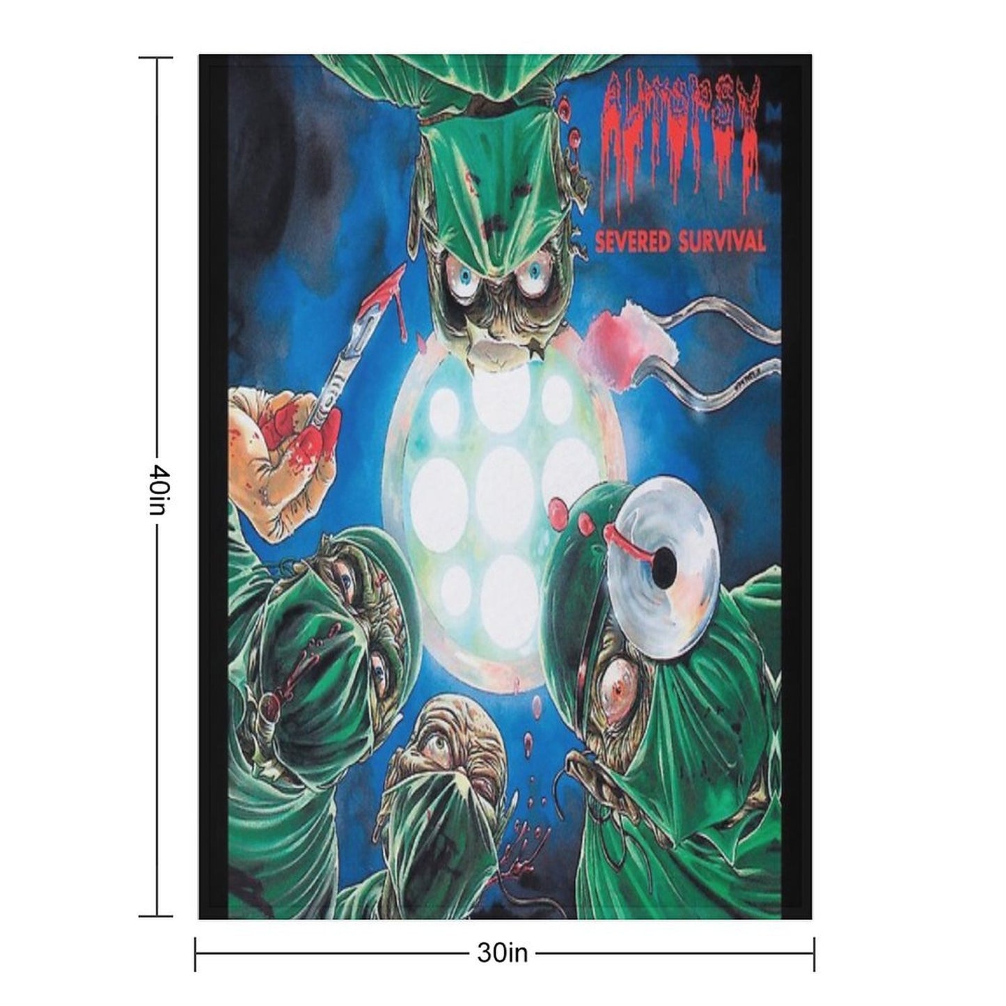 Severed Survival - Autopsy Eco-conscious Throw Blanket