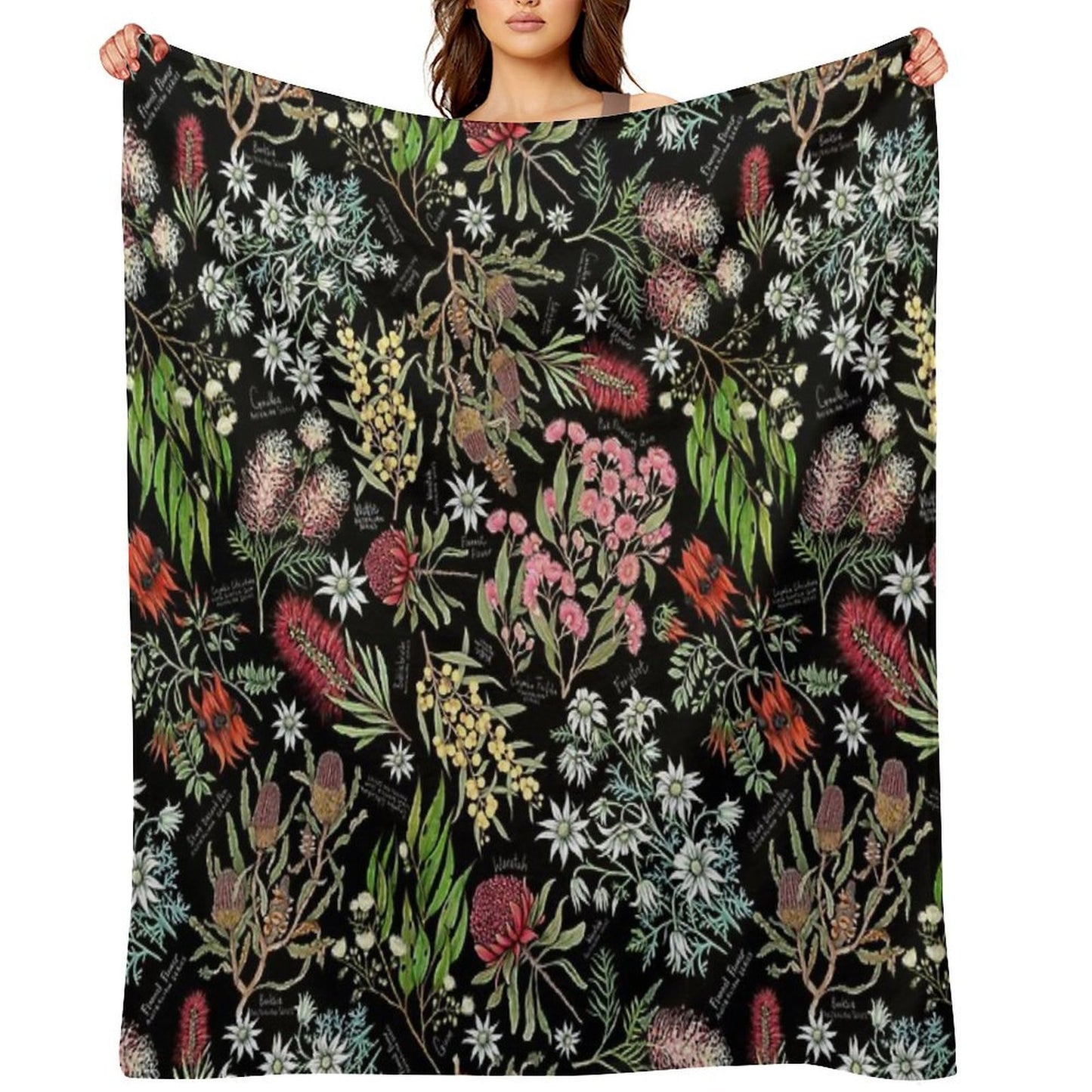 Australian Botanics - Jet Black Easy Care Throw Blanket