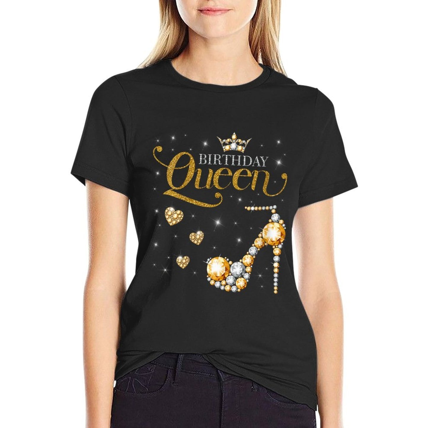 Womens Birthday Queen Happy Birthday Party Odor-resistant T-Shirt