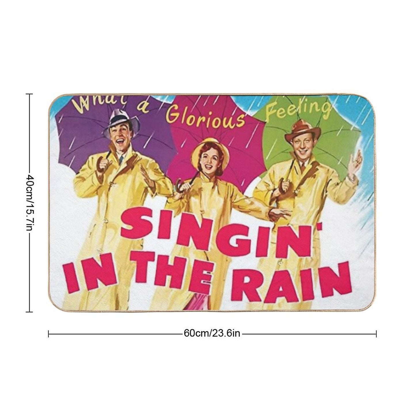 Singing in The Rain Fade-Resistant Bath Mat