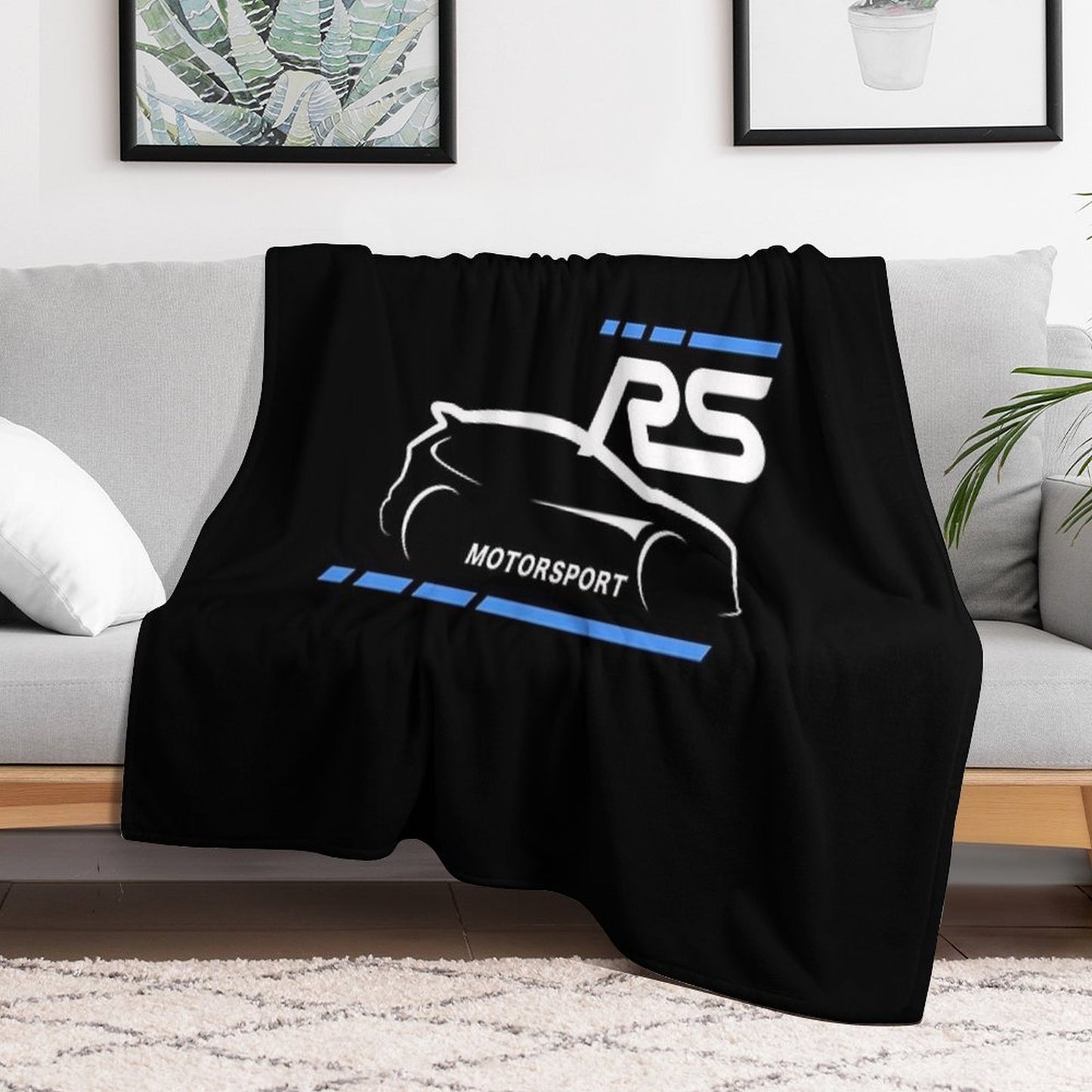 Motorsport RS Car Drivers Shrink-resistant Throw Blanket