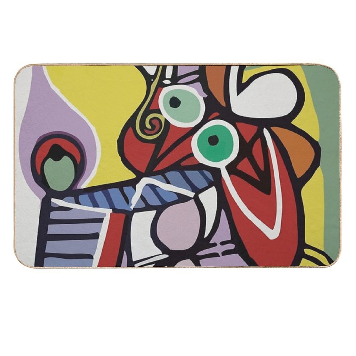 Abstract Art VectorArt Repositionable Bath Mat