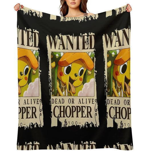 Wanted Dead Or Alive Tony Tony Chopper Machine-washable Throw Blanket
