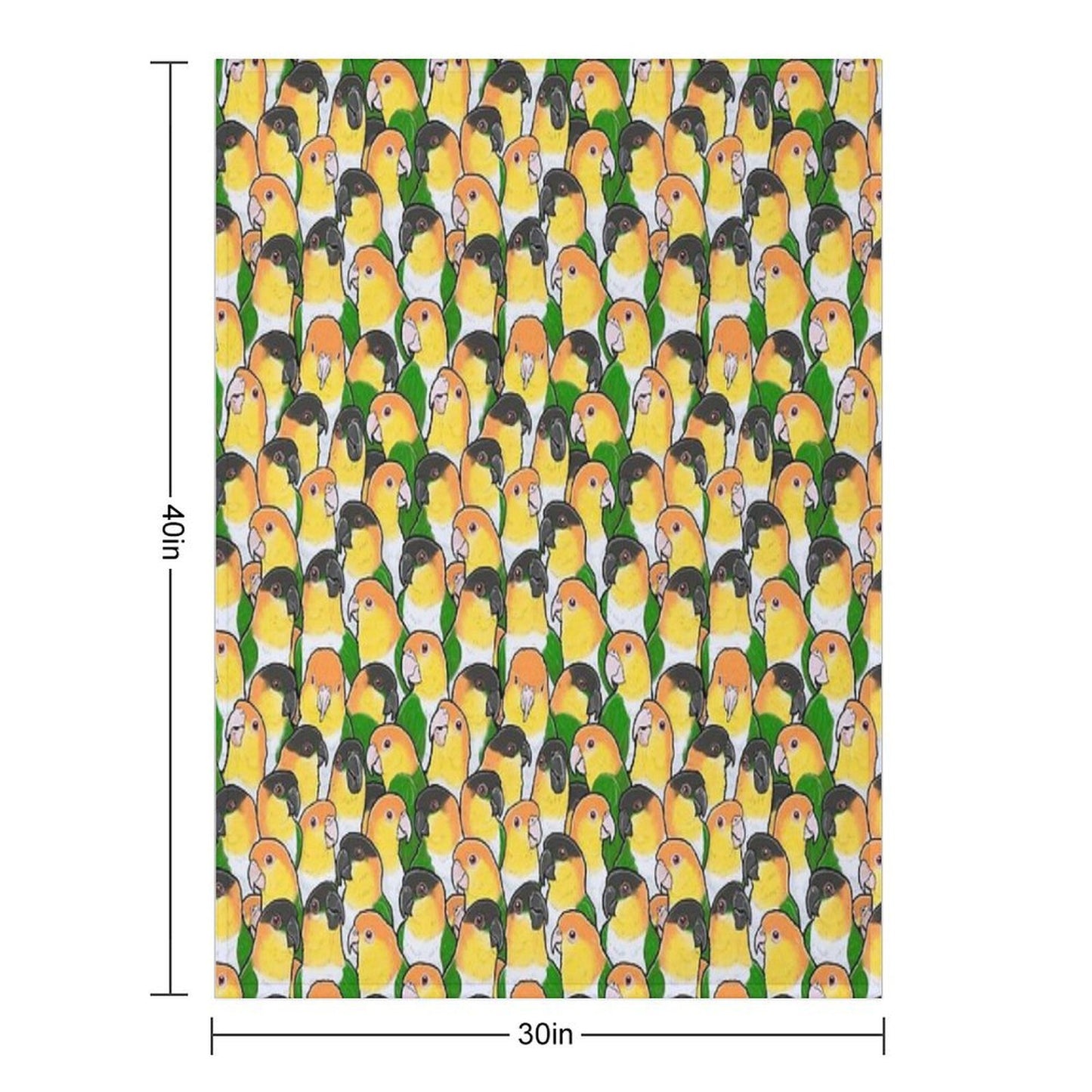 Caique Parrots Wrinkle-free Throw Blanket