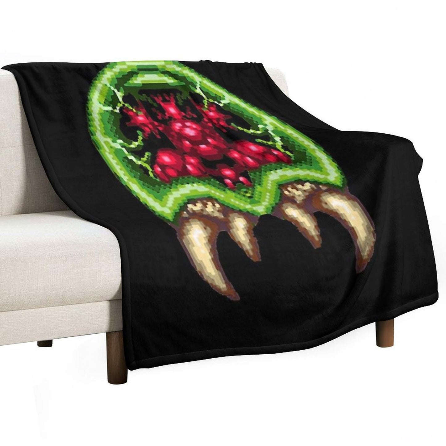 Super Metroid - Giant Metroid Travel-friendly Throw Blanket