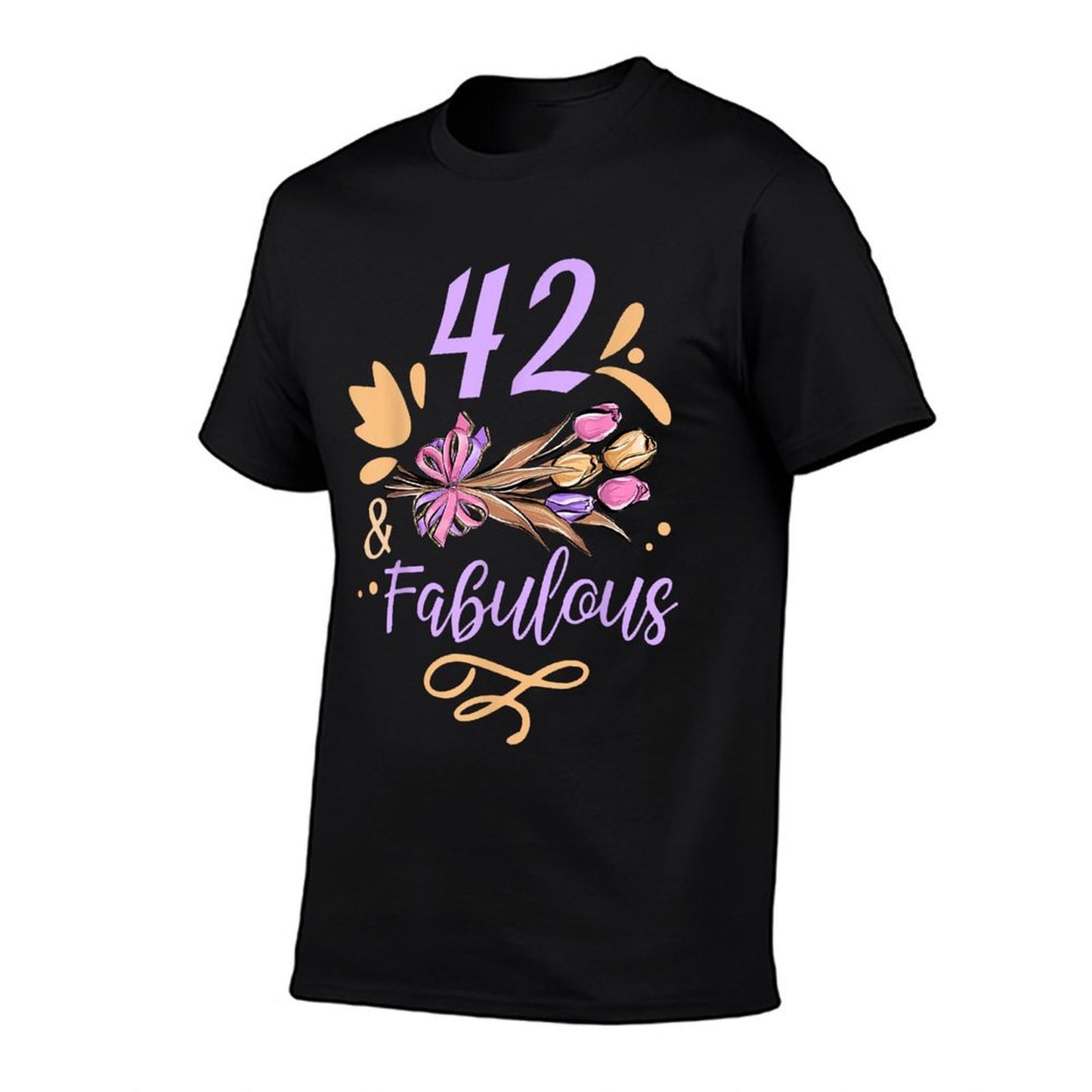 42 And Fabulous Birthday Age Old Party Years Forty-Two 42Nd Oversized Silhouette T-Shirt