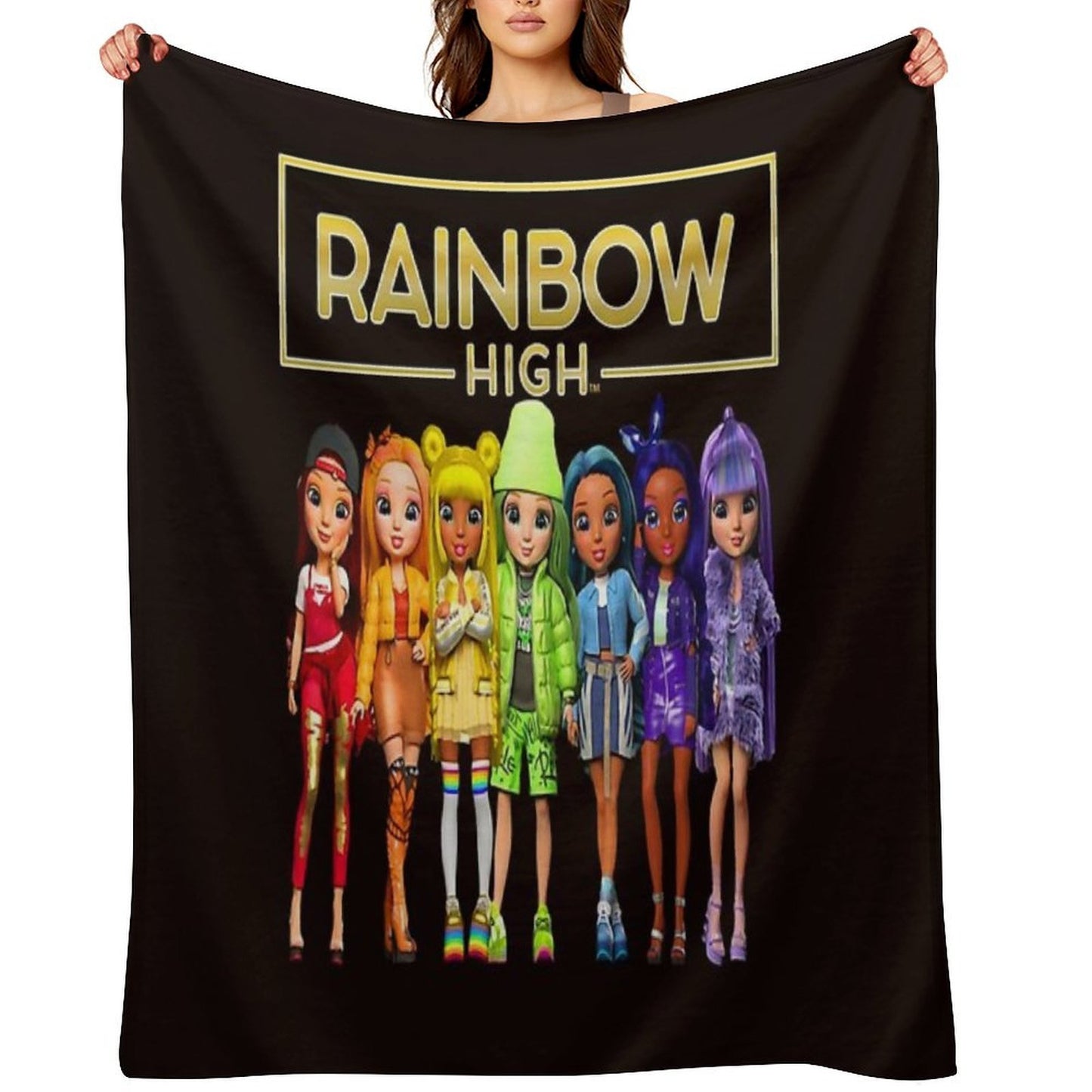 Rainbow High Gift For Fans Rainbow High Dolls Rainbow High Characters Compact Throw Blanket