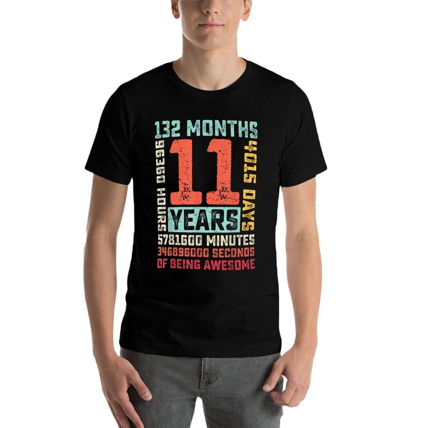 11 Years 132 Months of Being Awesome 11th Birthday Party Cotton T-Shirt