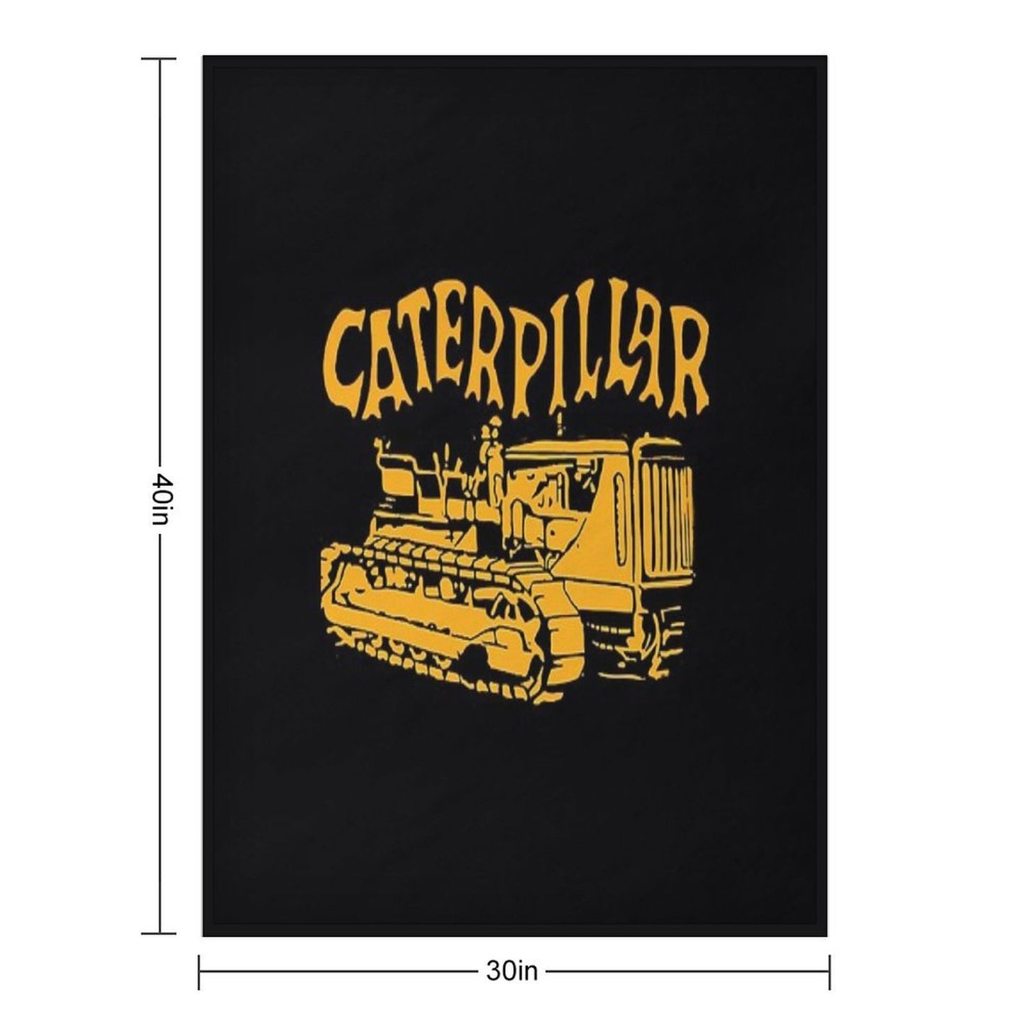 Caterpillar Bulldozer Lightweight Throw Blanket
