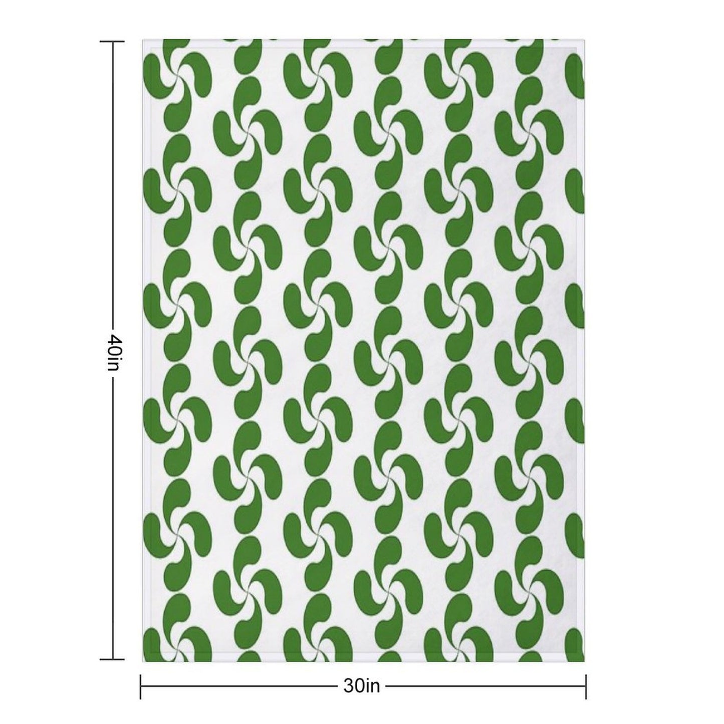 Green Basque Cross Lauburu Euskadi Plush Throw Blanket