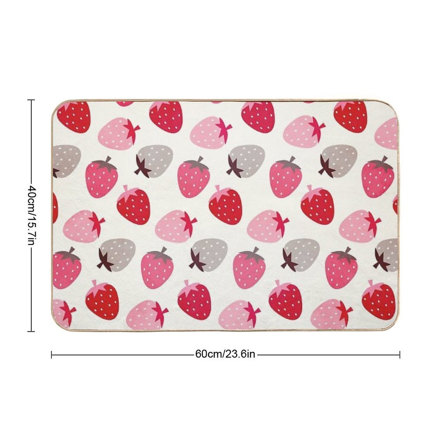 Strawberry Fields Stain-Proof Bath Mat