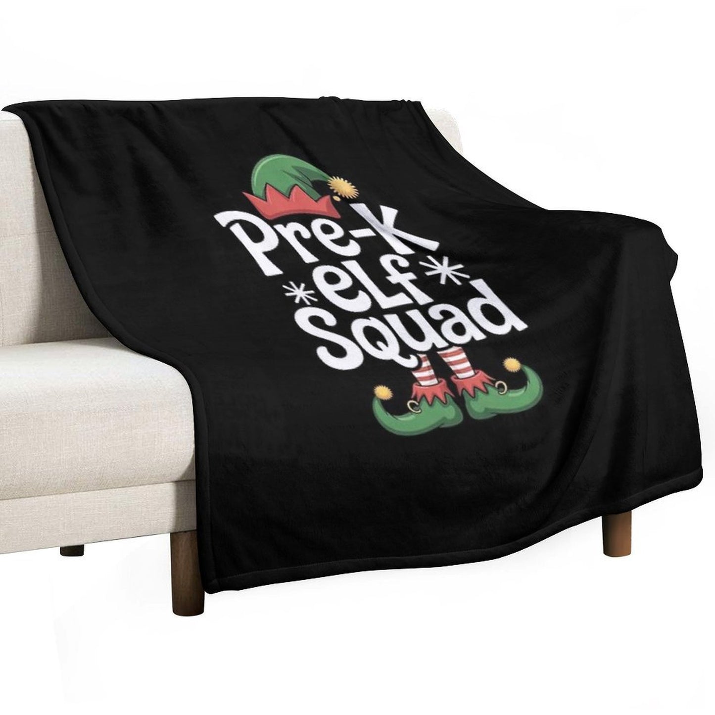 Pre-K Elf Squad Teacher Student Christmas Gift Versatility Throw Blanket