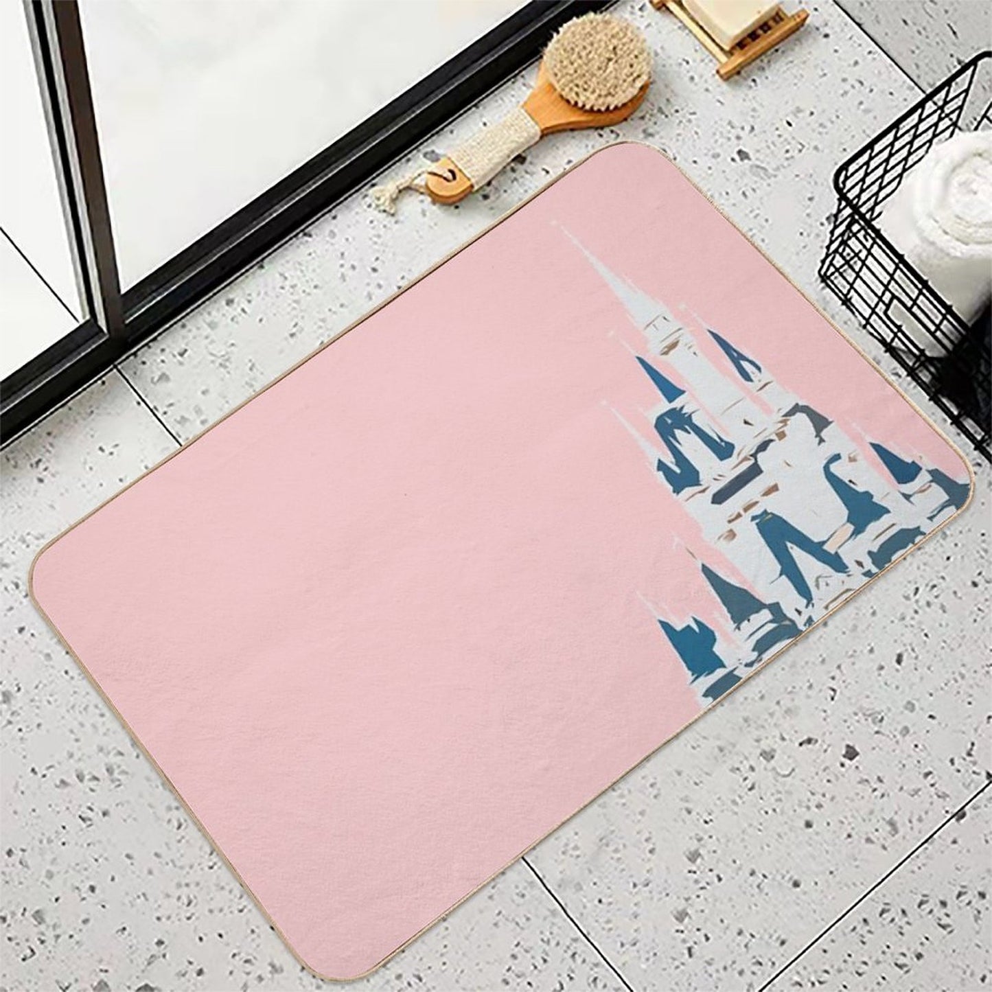 Magic Castle Millennial Pink Pet-Safe Bath Mat