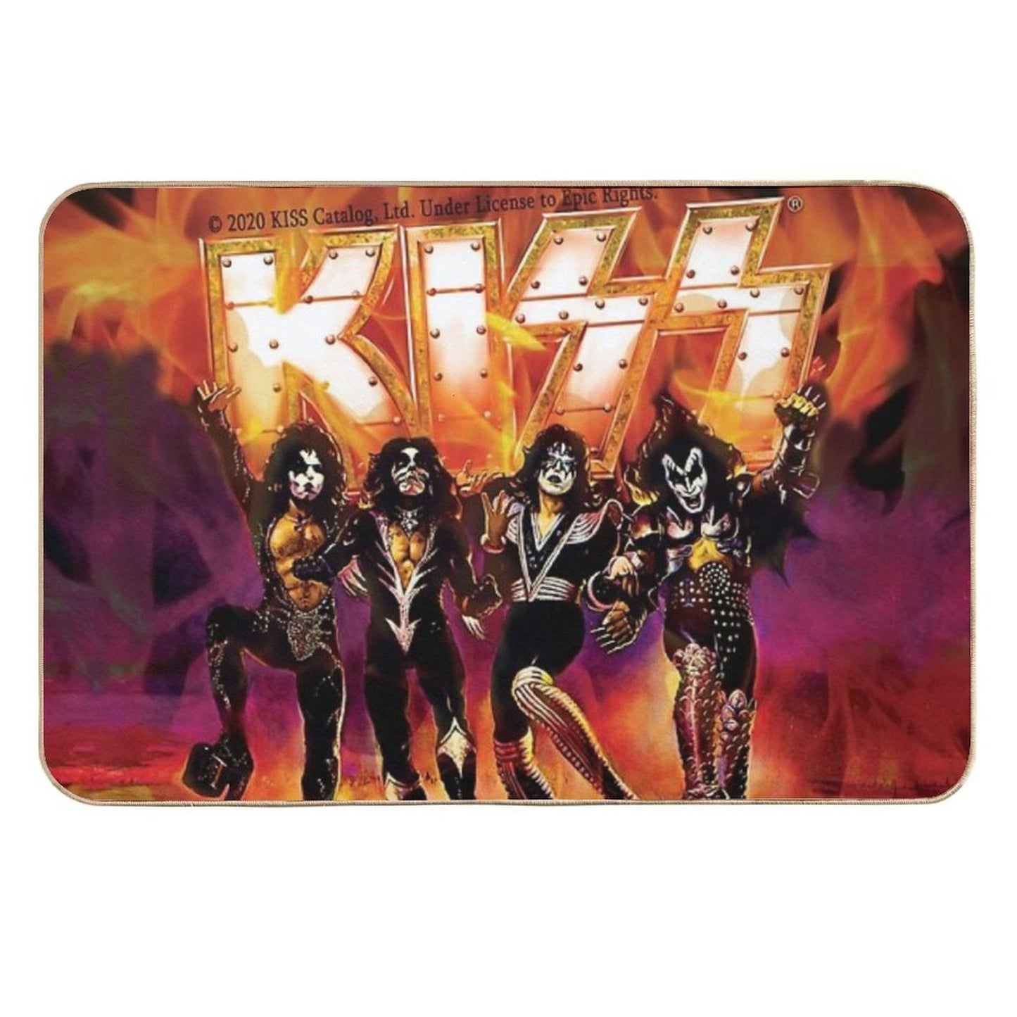 Kiss The Band T Shirt Pet-Safe Bath Mat