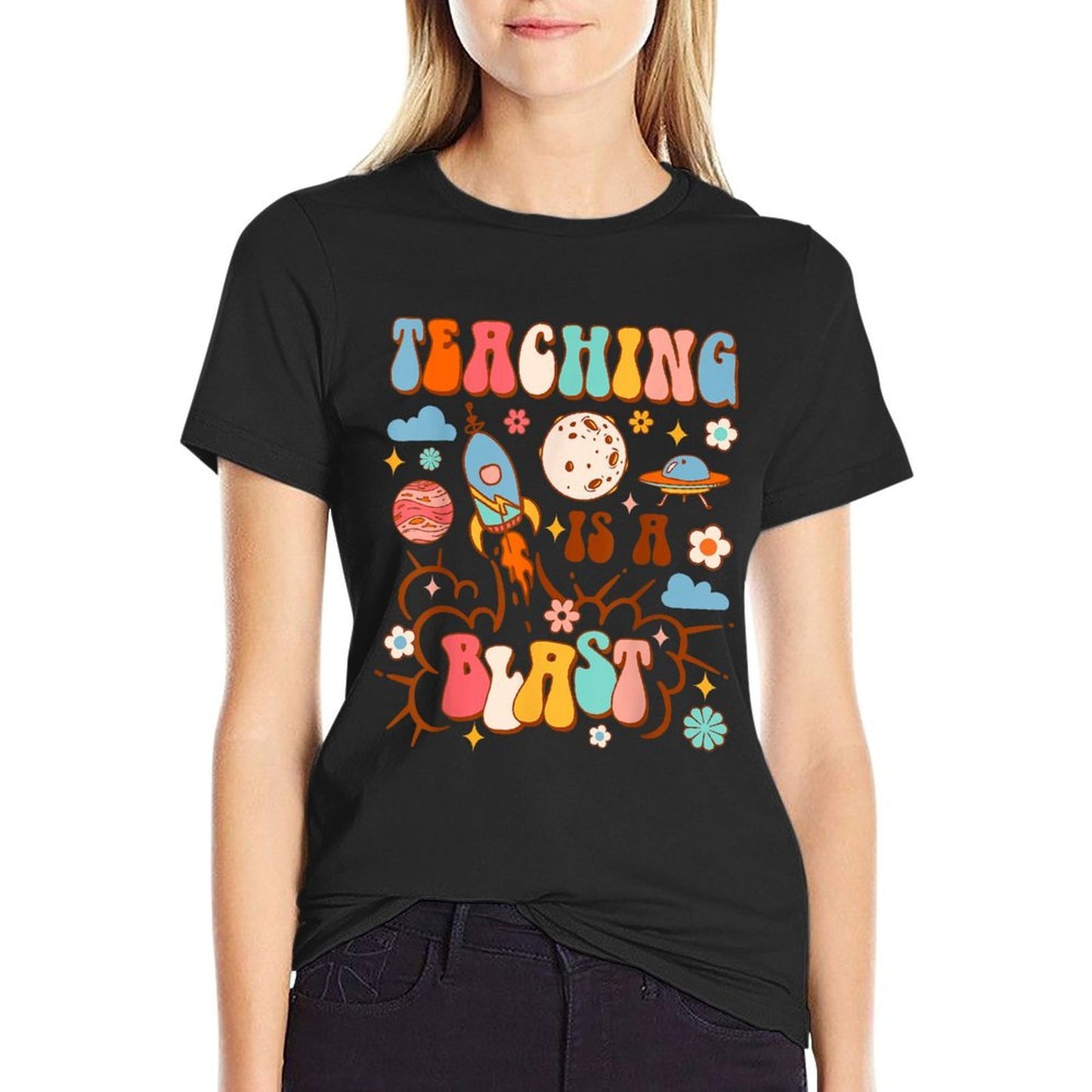 Teacher Life Teaching Space Astronomy Teaching Is A Blast Vintage-inspired T-Shirt