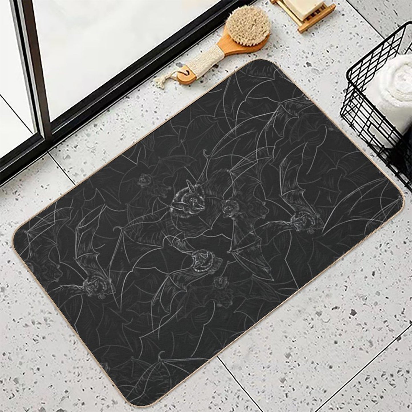 Bat Attack Easy Maintenance Bath Mat