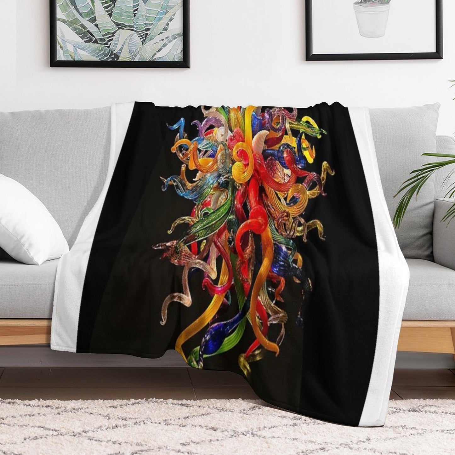 Chihuly Chandeliers Shrink-resistant Throw Blanket
