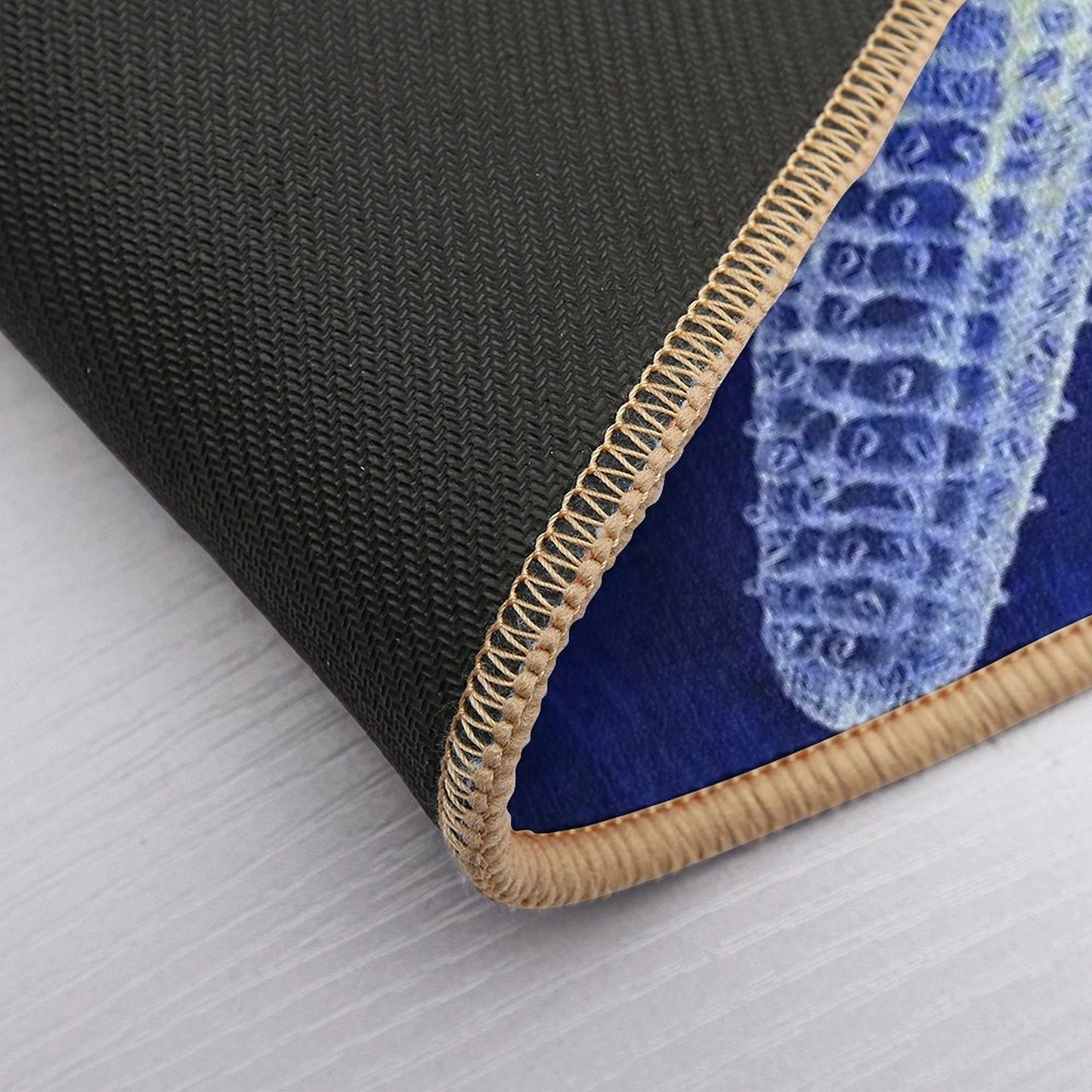 Coastal Seaside Ocean Navy Blue Beach Chic Starfish Easy Maintenance Bath Mat