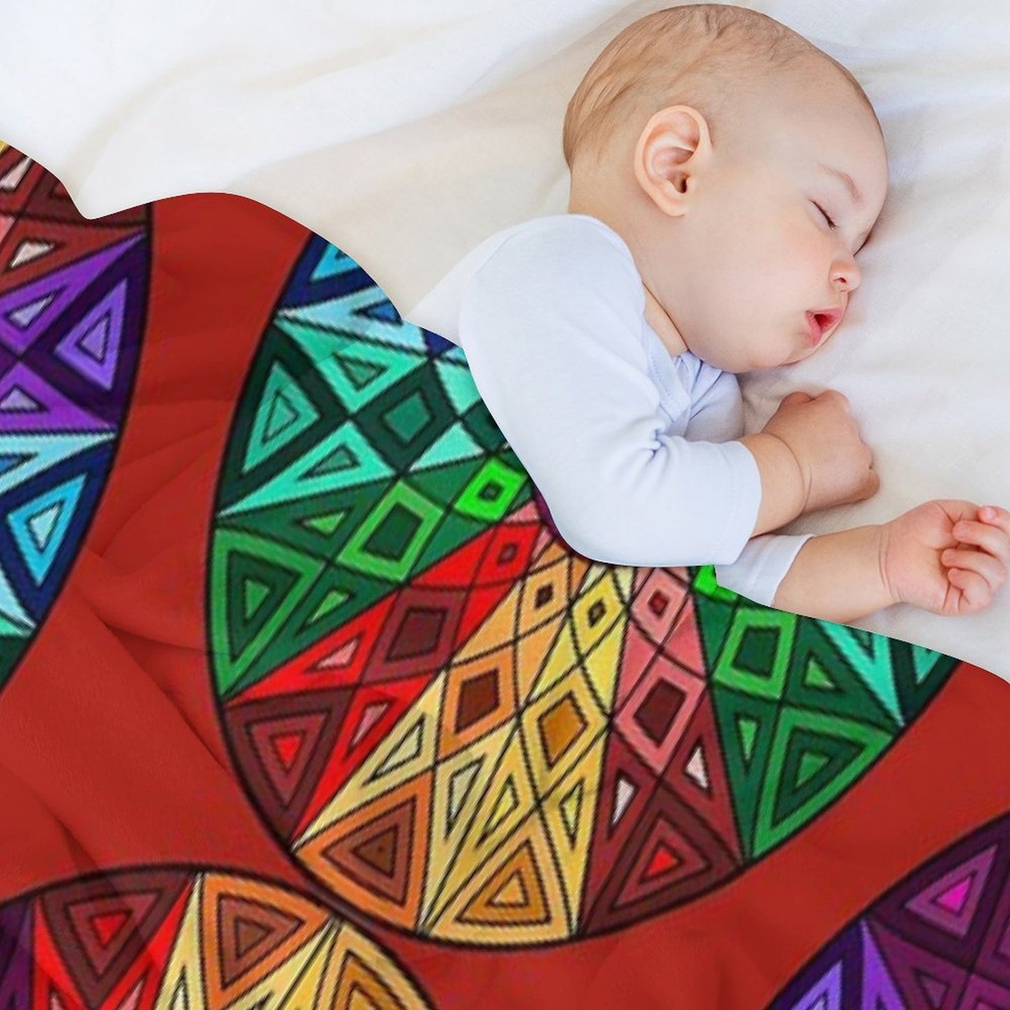 Pretty Lights - Rainbow Geometric Mandala - Psychedelic Funkadelic Trippy Festival Hallucinogen Quick-dry Throw Blanket