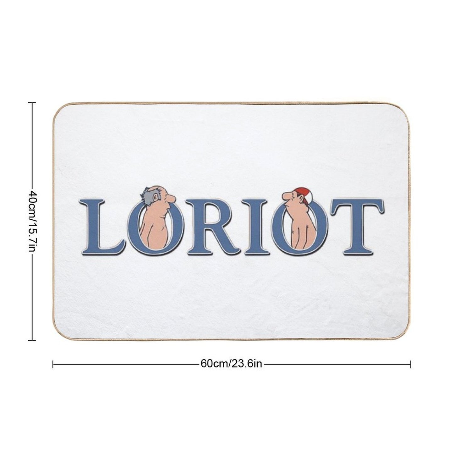 Loriot, Gentlemen in The Bathroom Non-Slip Bath Mat