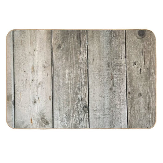 French Country Farmhouse Whitewashed Grey Barn Wood  Long-Lasting Bath Mat