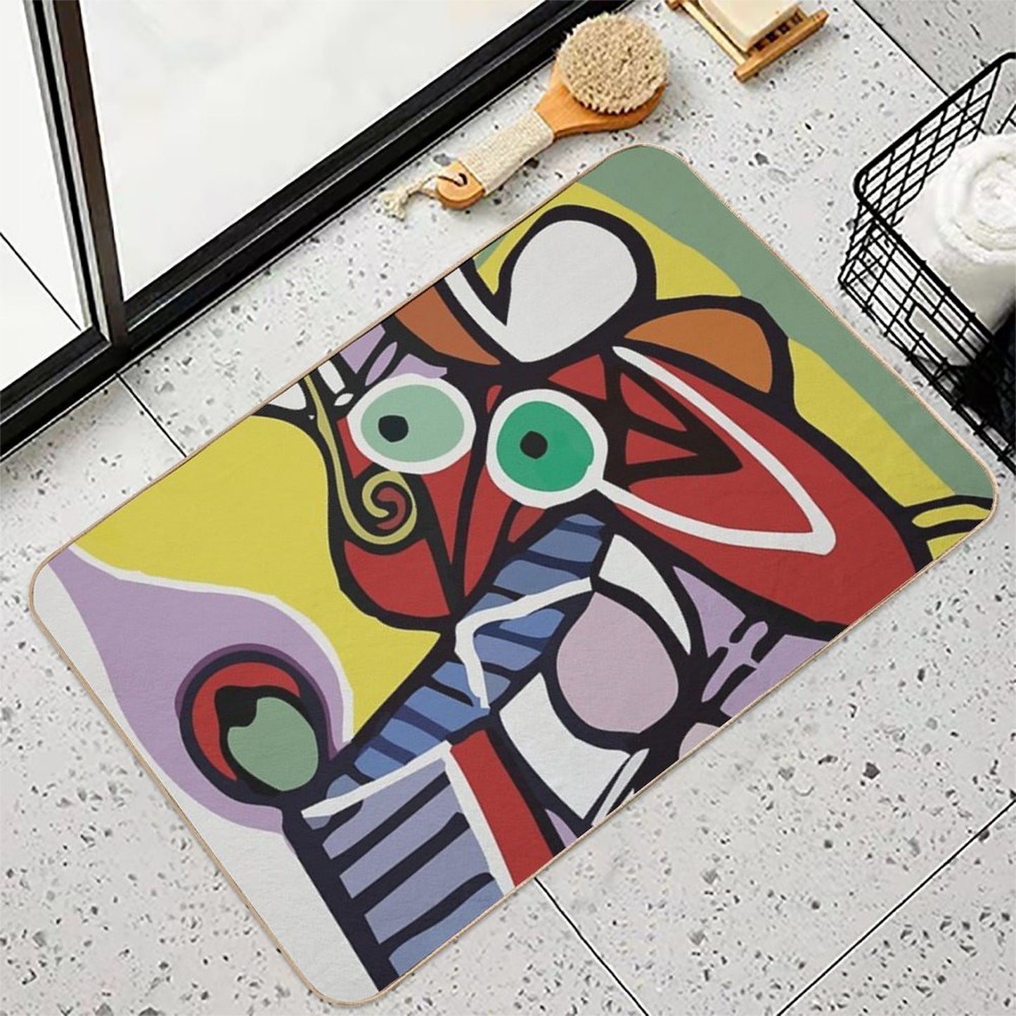 Abstract Art VectorArt Repositionable Bath Mat