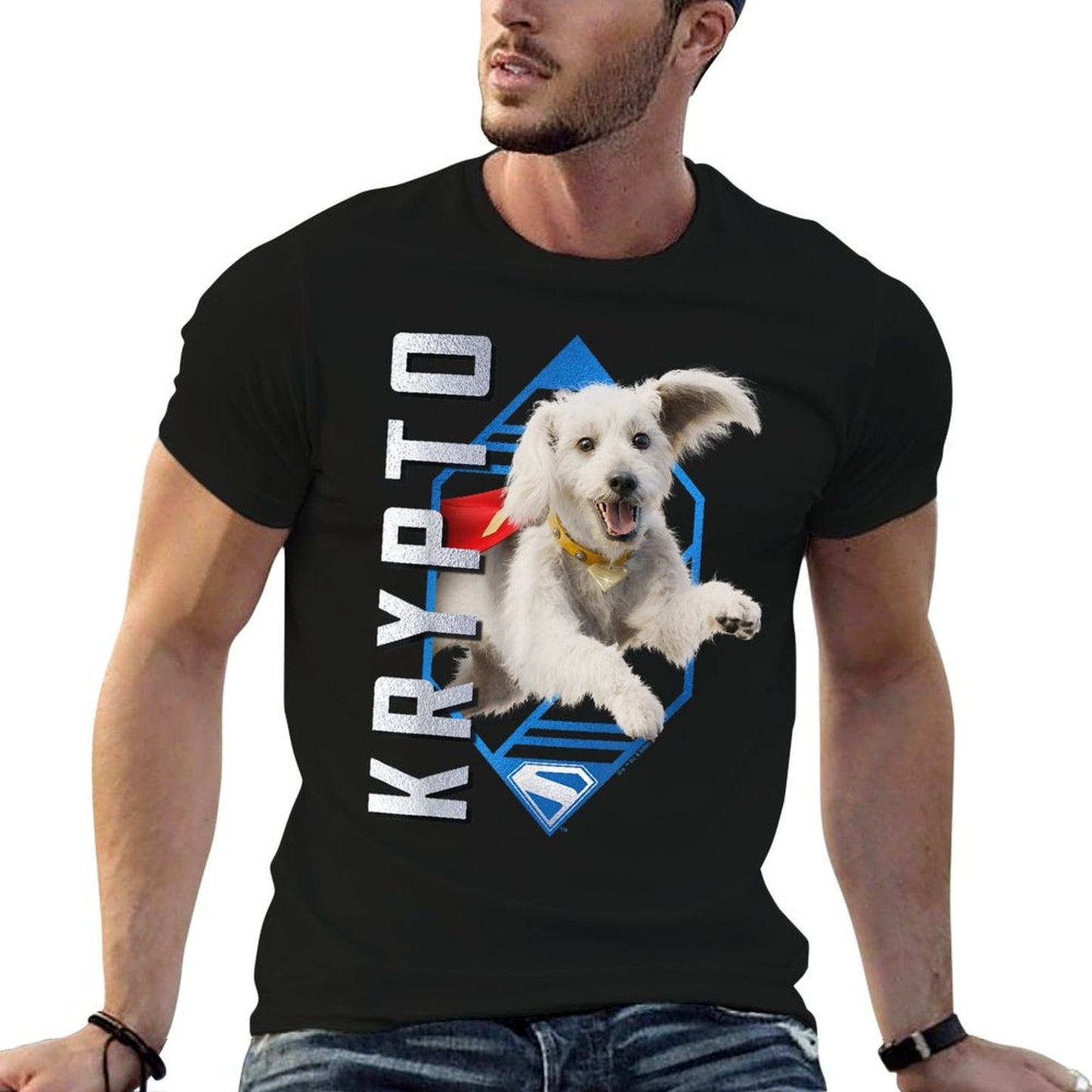 Superman (2025 Movie) Krypto Diamond Stretchy T-Shirt