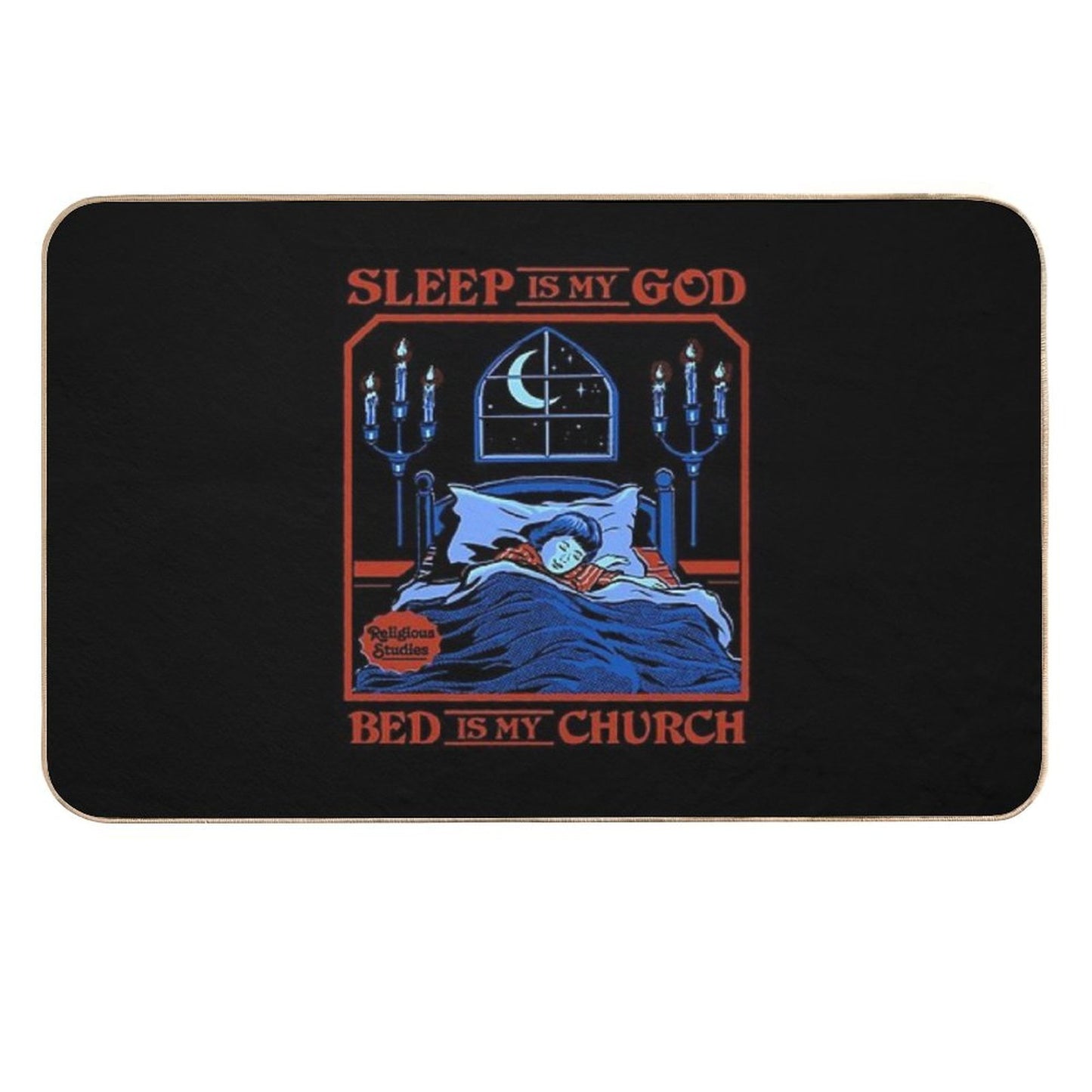 Sleep Is My God Pet-Safe Bath Mat
