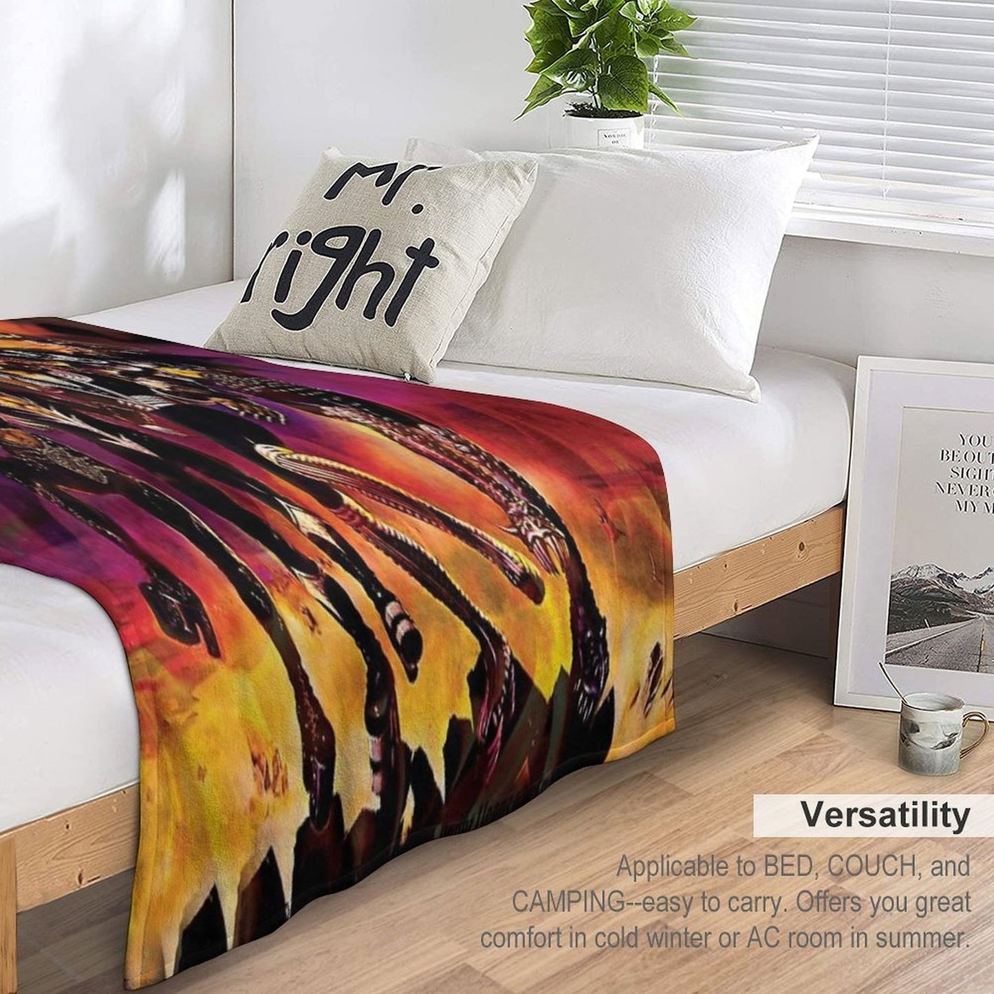Kiss The Band T Shirt Durable Throw Blanket
