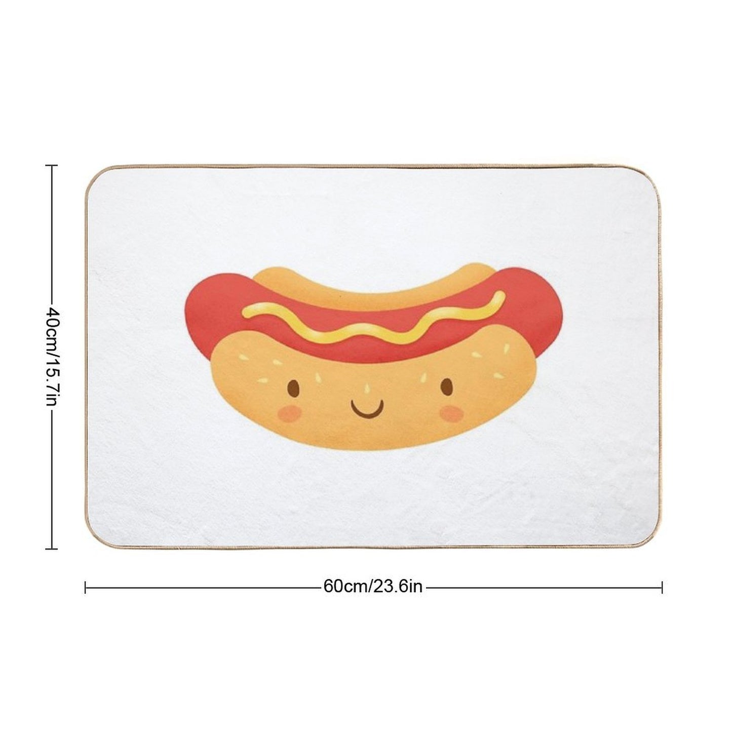 Happy Hot Dog Eco-Friendly Bath Mat