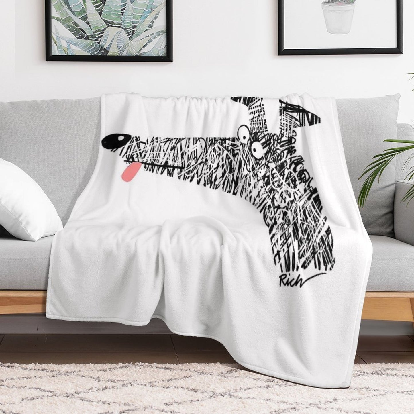 Scribblehound Velvety-soft Throw Blanket