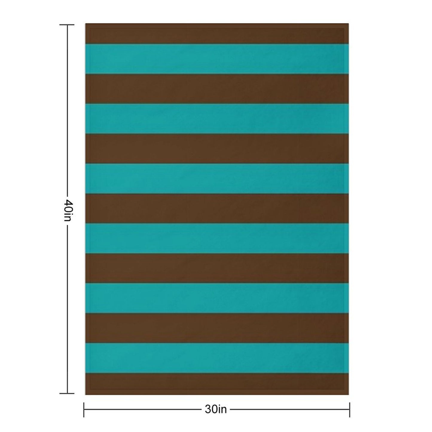 Chocolate And Teal Stripes Multi-functional Throw Blanket