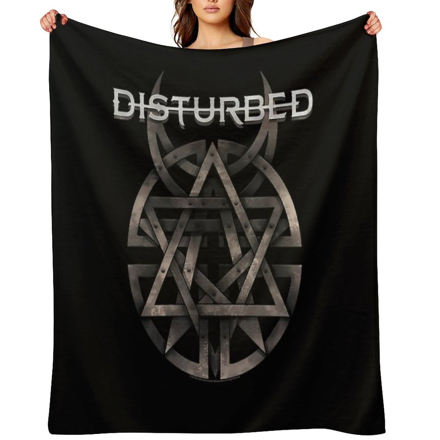 Disturbed Logo Shrink-resistant Throw Blanket