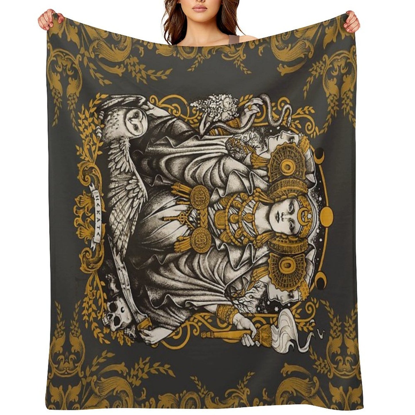 IBERIAN HECATE Machine-washable Throw Blanket