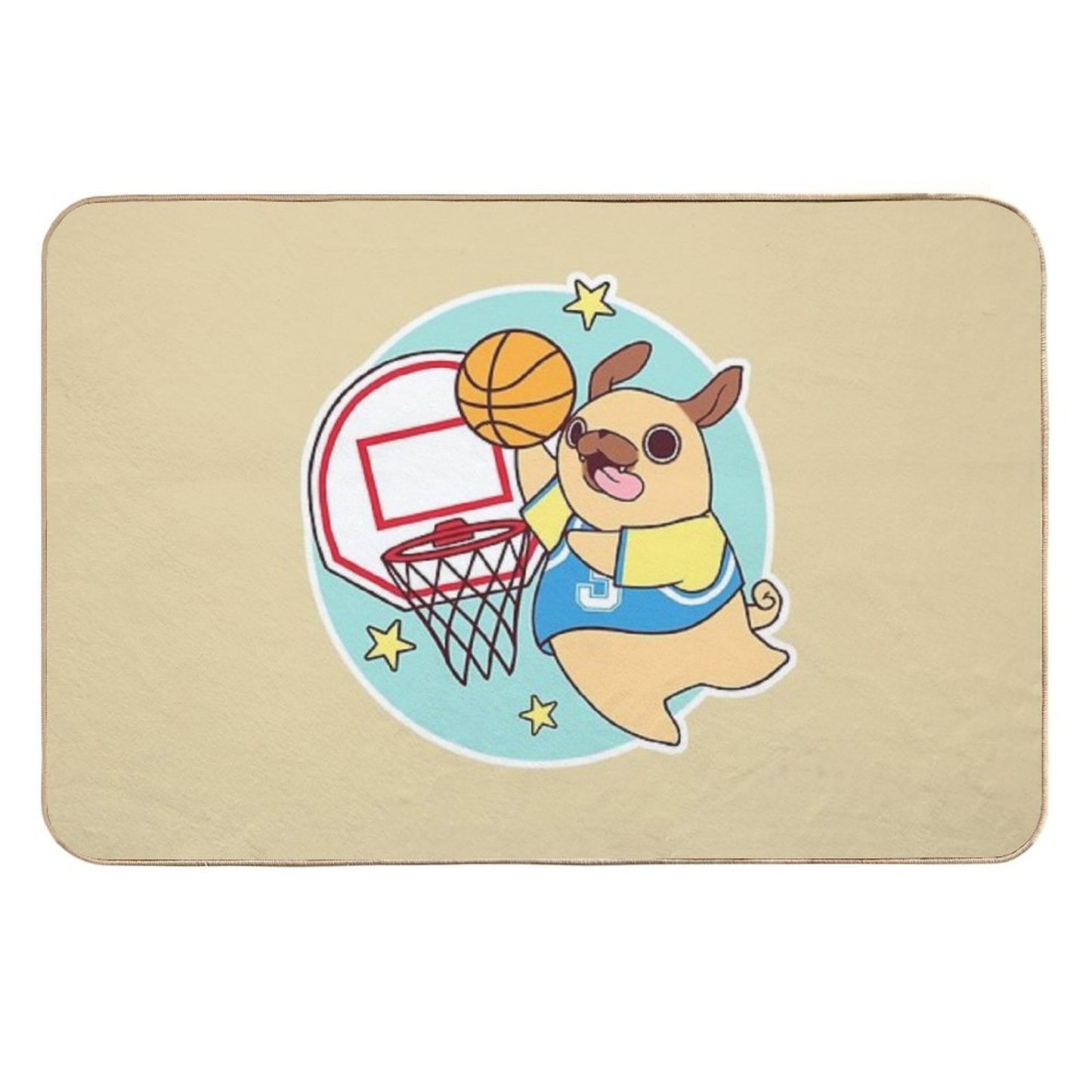Pug All Star Non-Slip Bath Mat