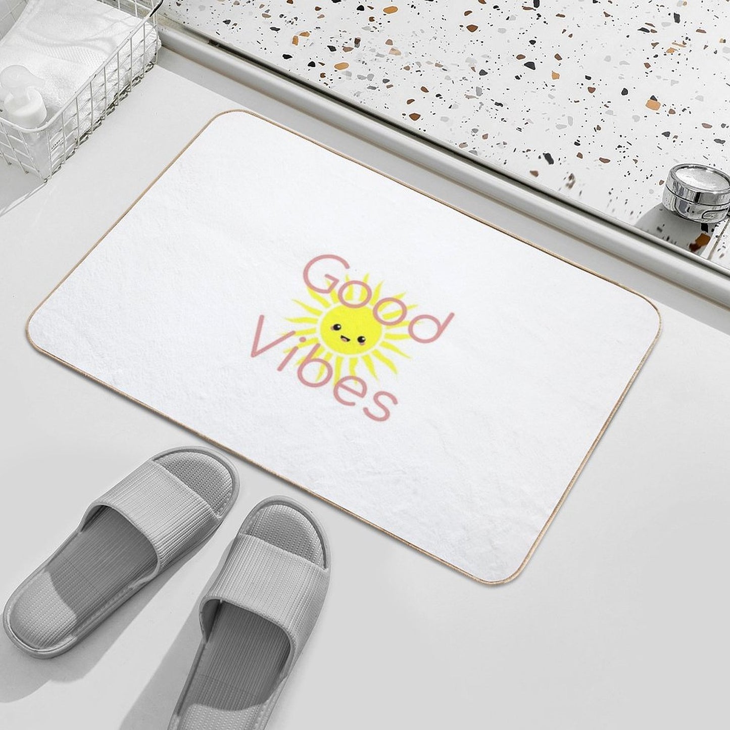 Good Vibes Sun Non-Slip Bath Mat