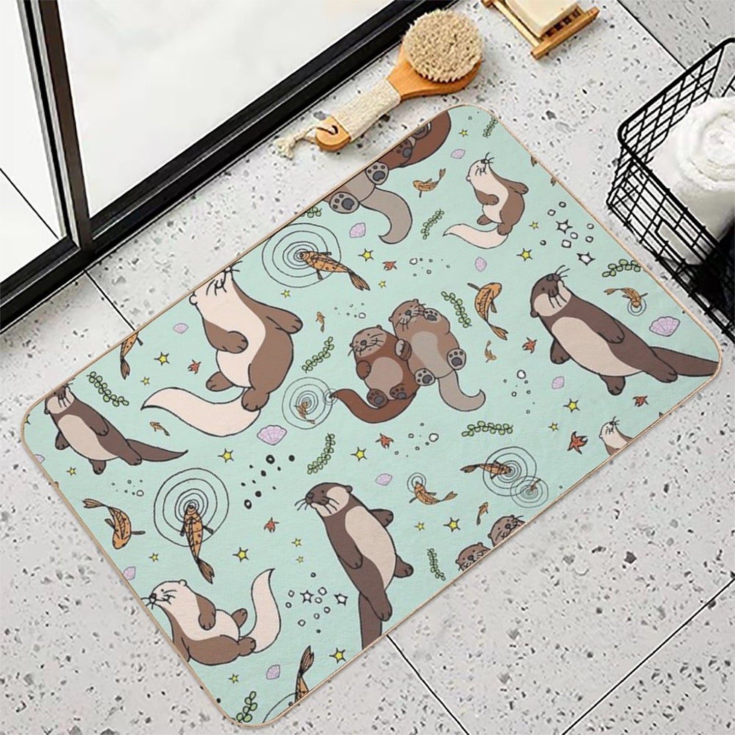 Sea Otters High-Traffic Bath Mat