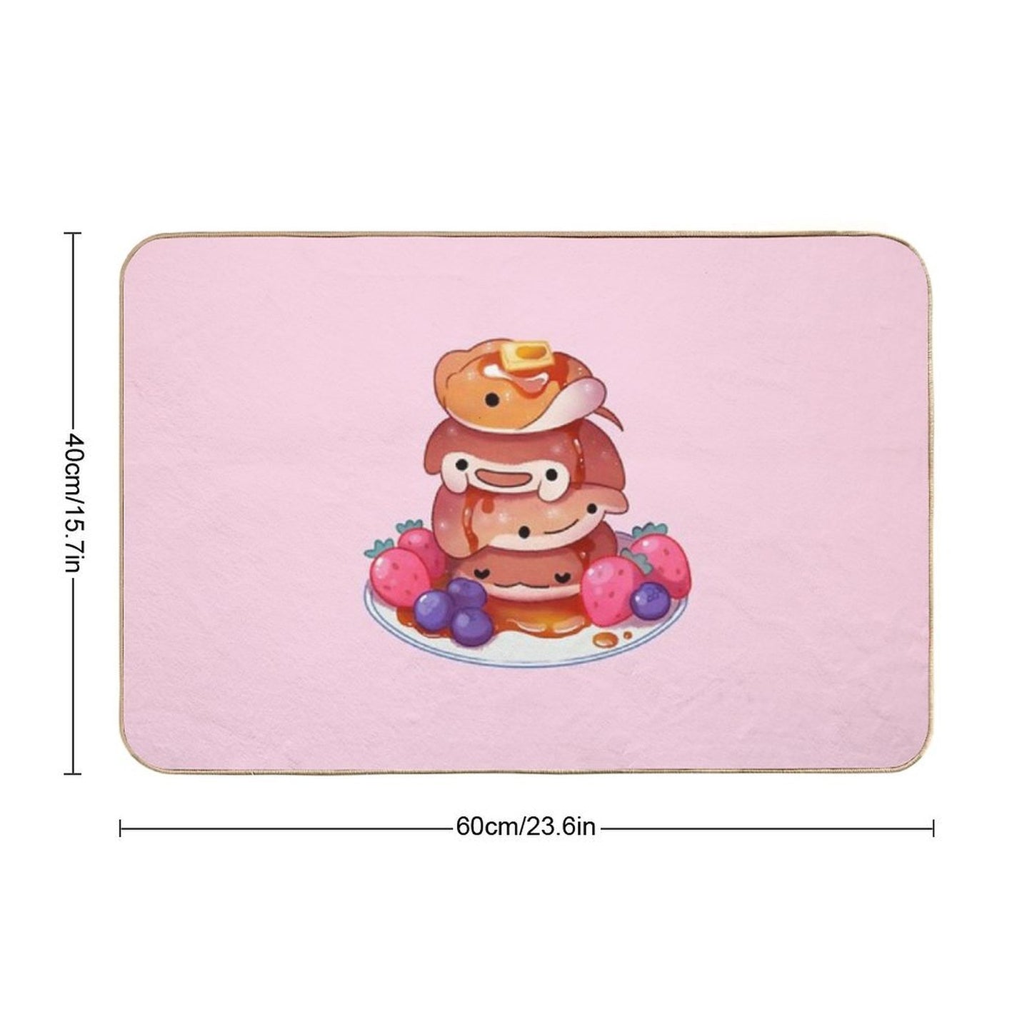 Fluffy Sea Pancakes Fade-Resistant Bath Mat