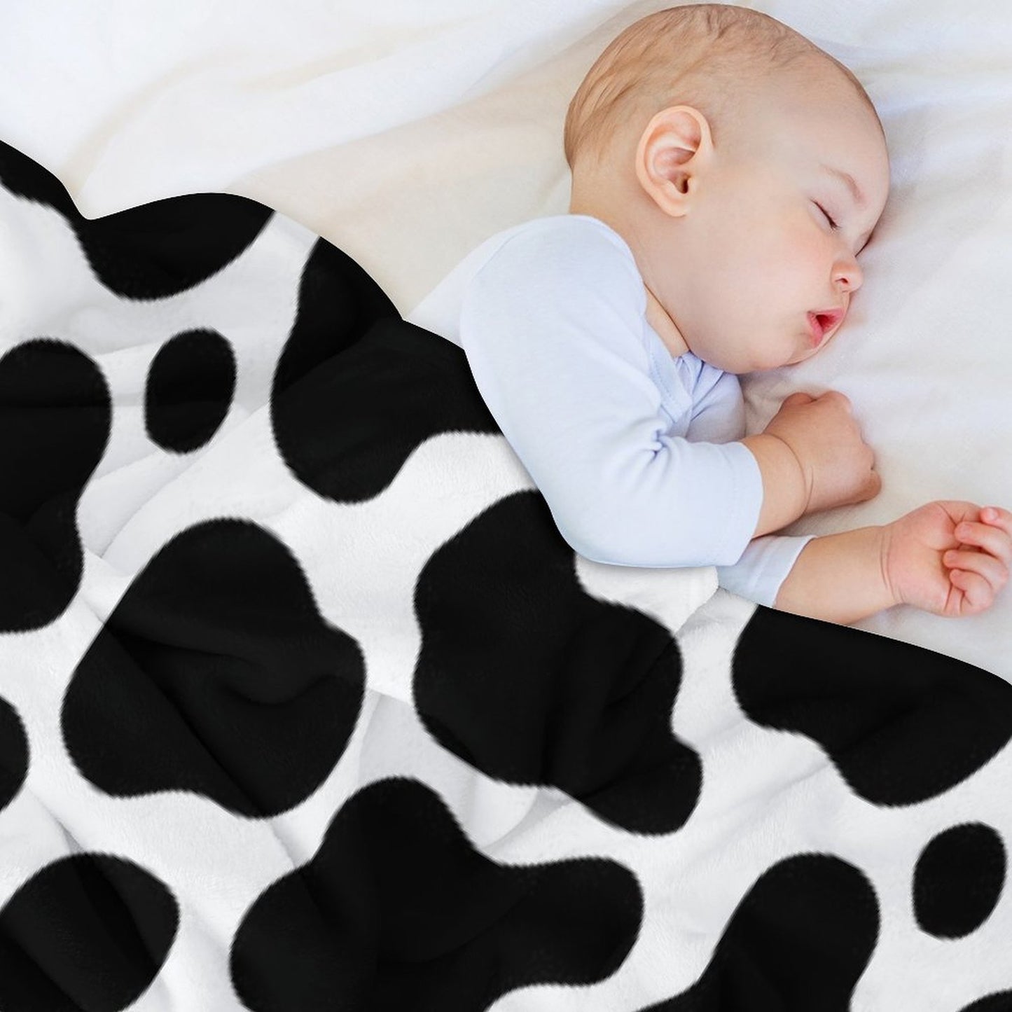 Cow Pattern Eco-conscious Throw Blanket
