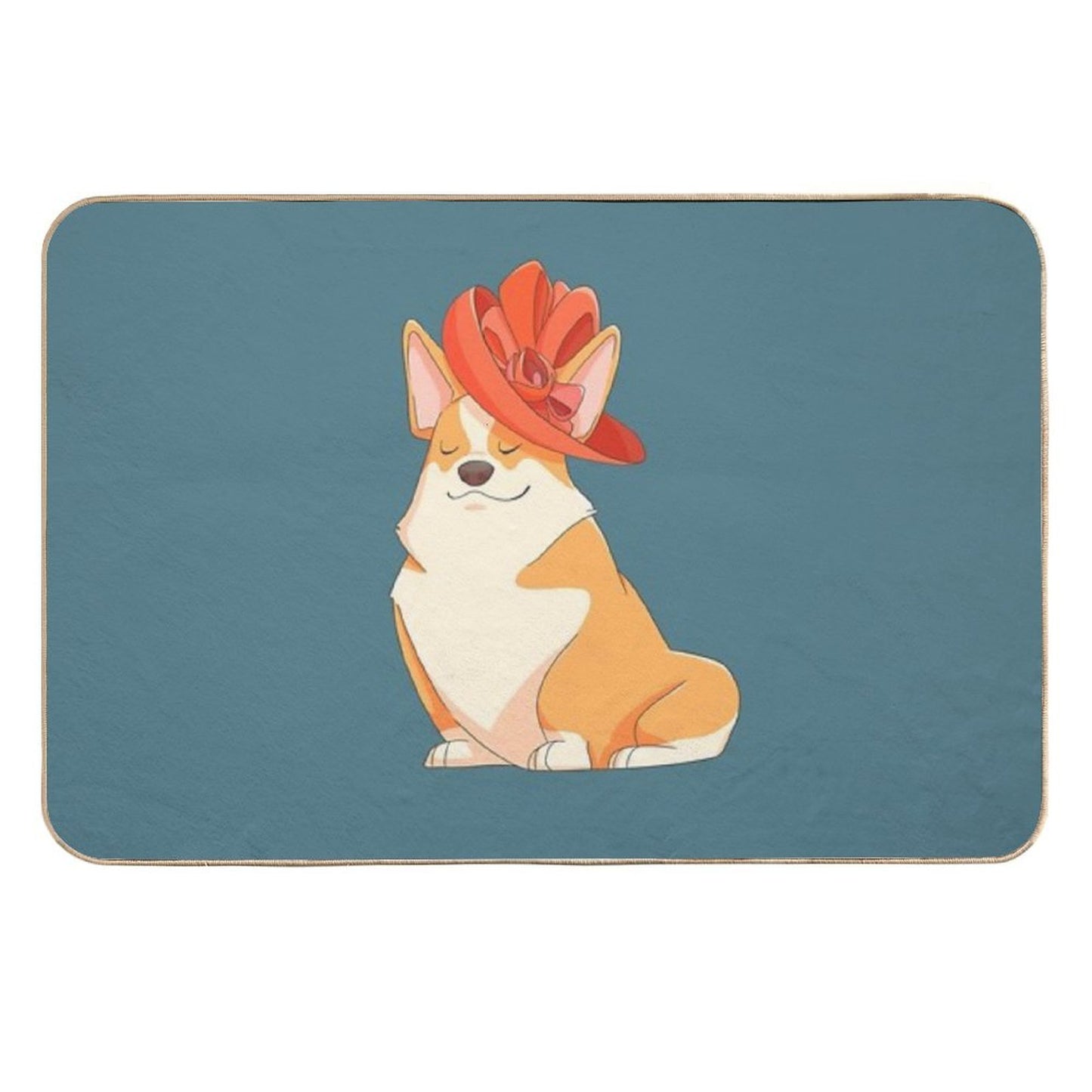 Queen Corgi Repositionable Bath Mat