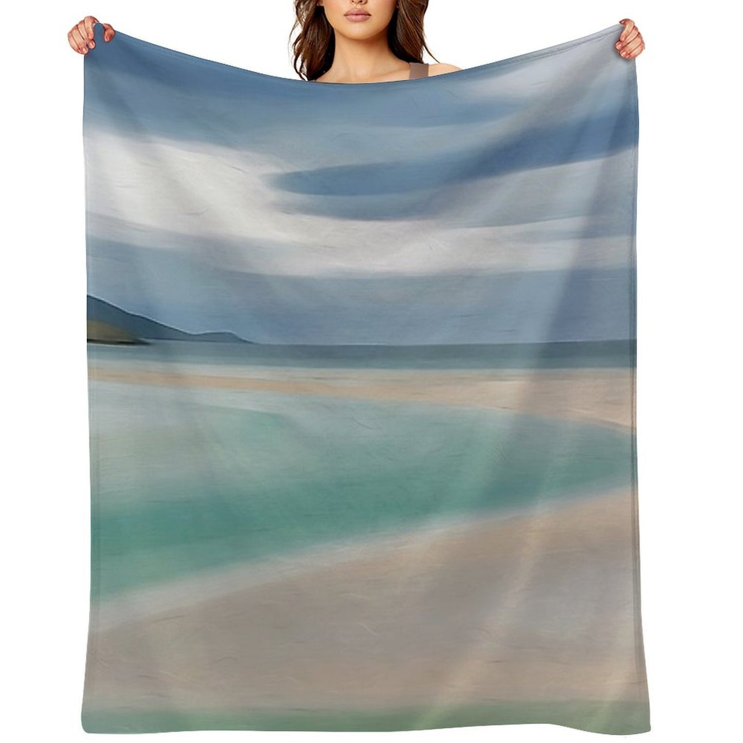 Isle of Harris Beach, Scotland Easy Care Throw Blanket