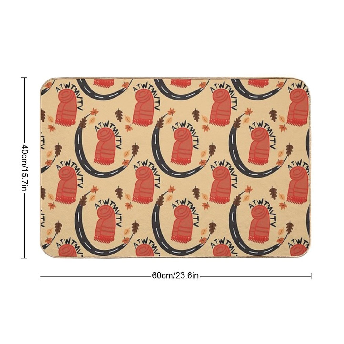 Deluxe ATWTMVTV Red Easy Maintenance Bath Mat