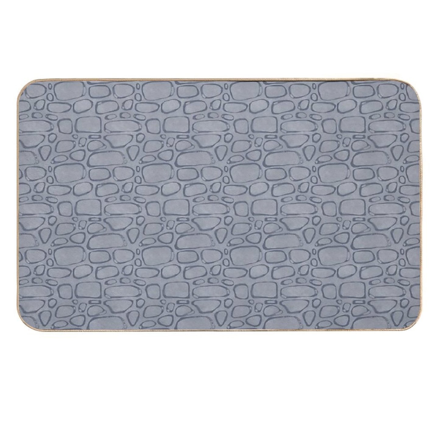 Stone Wall Pattern High-Traffic Bath Mat