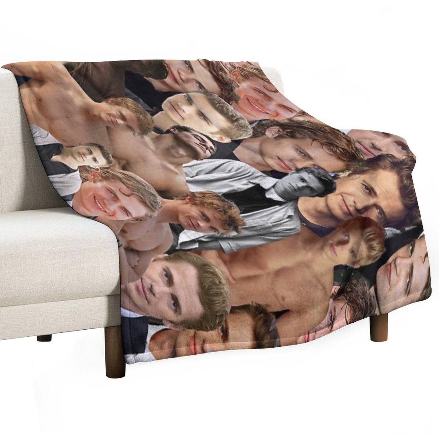 Hayden Christensen Photo Collage Machine-washable Throw Blanket