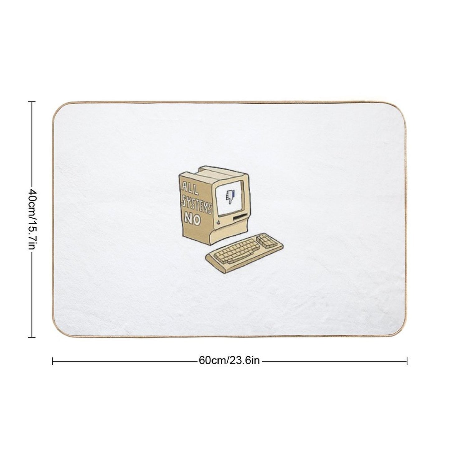 All Systems No Fade-Resistant Bath Mat