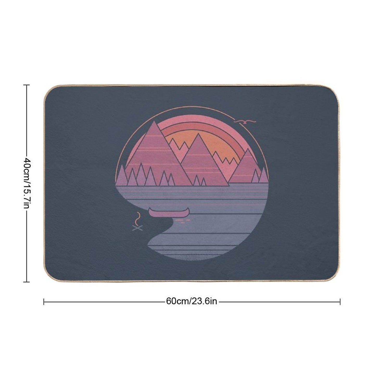 The Mountains Are Calling Long-Lasting Bath Mat
