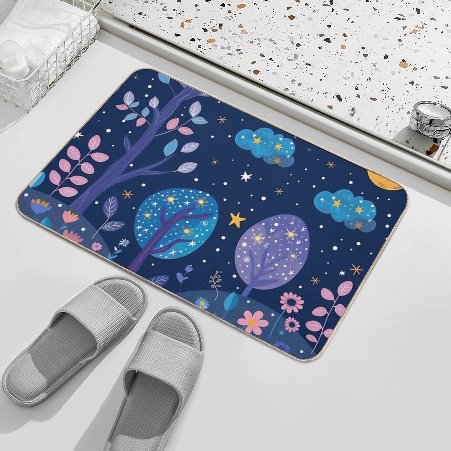 Night Spring Easy Maintenance Bath Mat