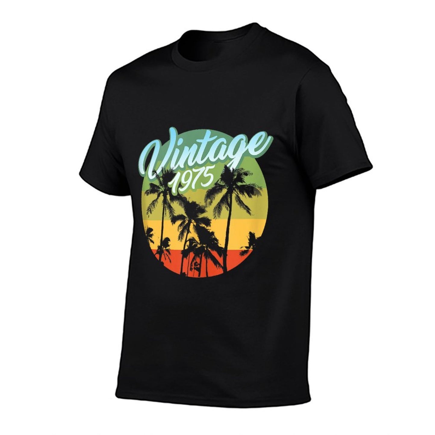 Aloha Born In 1975 Vintage Tropical Paradise 50th Birthday Heathered Texture T-Shirt